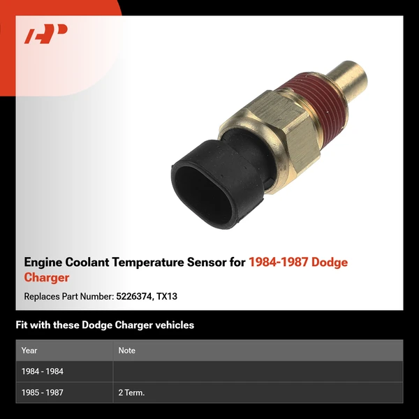 Engine Coolant Temperature Sensor for 1984-1987 Dodge Charger