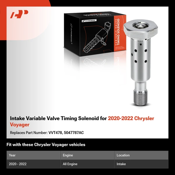 Intake Variable Valve Timing Solenoid for 2020-2022 Chrysler Voyager