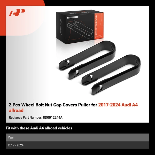 2 Pcs Wheel Bolt Nut Cap Covers Puller for 2017-2024 Audi A4 allroad