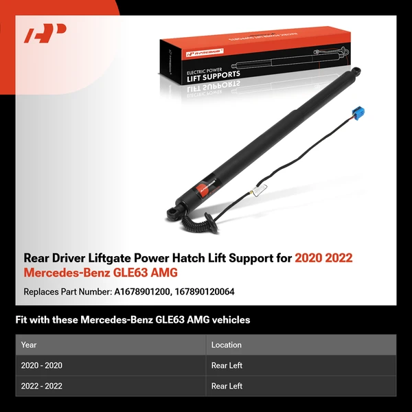Rear Driver Liftgate Power Hatch Lift Support for 2020 2022 Mercedes-Benz GLE63 AMG