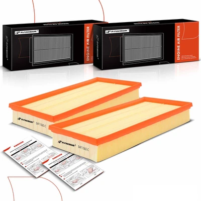 2 Pcs Engine Air Filter
