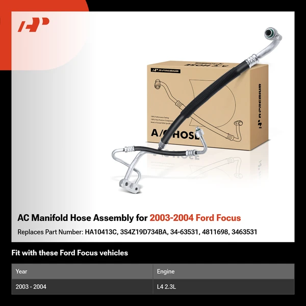 AC Manifold Hose Assembly for 2003-2004 Ford Focus