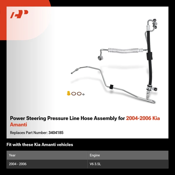 Power Steering Pressure Line Hose Assembly for 2004-2006 Kia Amanti