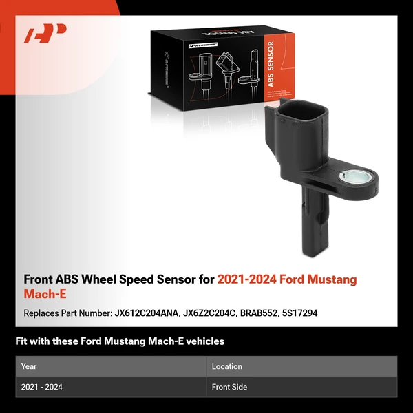 Front ABS Wheel Speed Sensor for 2021-2024 Ford Mustang Mach-E