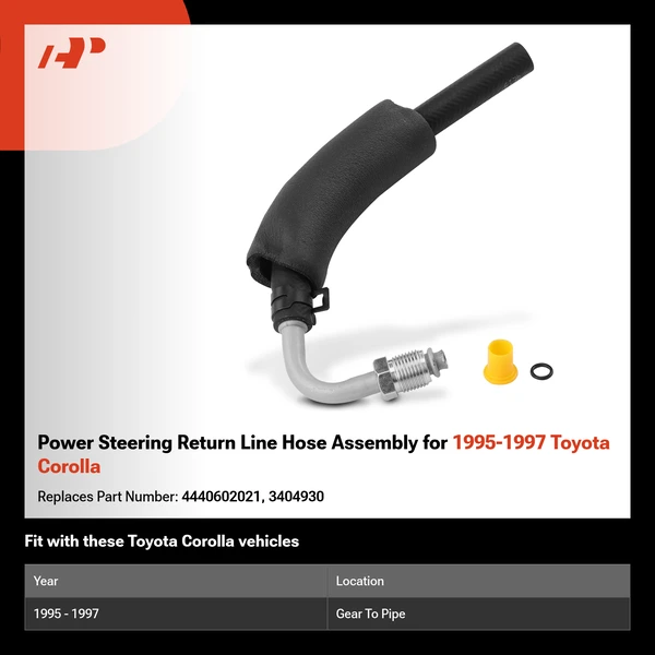 Power Steering Return Line Hose Assembly for 1995-1997 Toyota Corolla