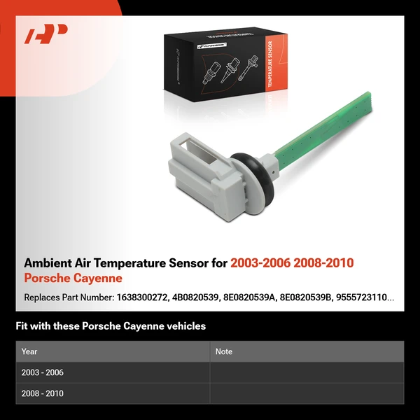 Ambient Air Temperature Sensor for 2003-2006 2008-2010 Porsche Cayenne