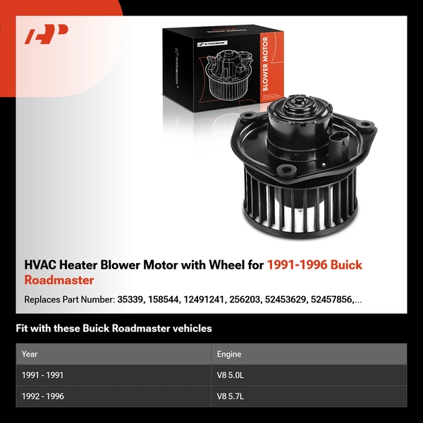 HVAC Heater Blower Motor with Wheel for 1991-1996 Buick Roadmaster