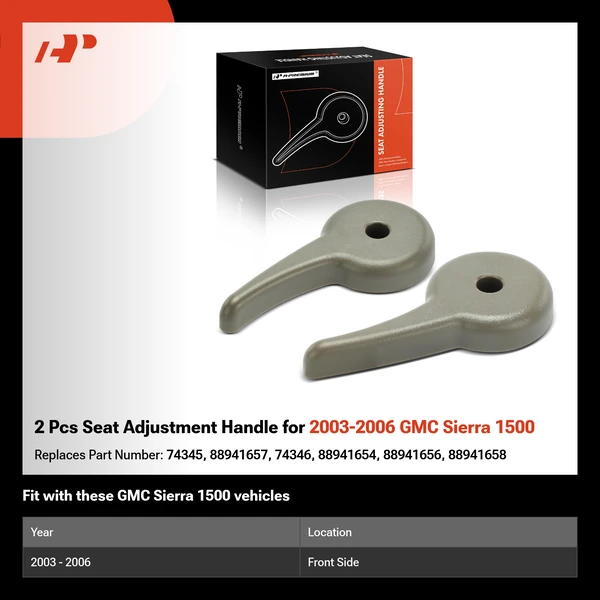 2 Pcs Seat Adjustment Handle for 2003-2006 GMC Sierra 1500