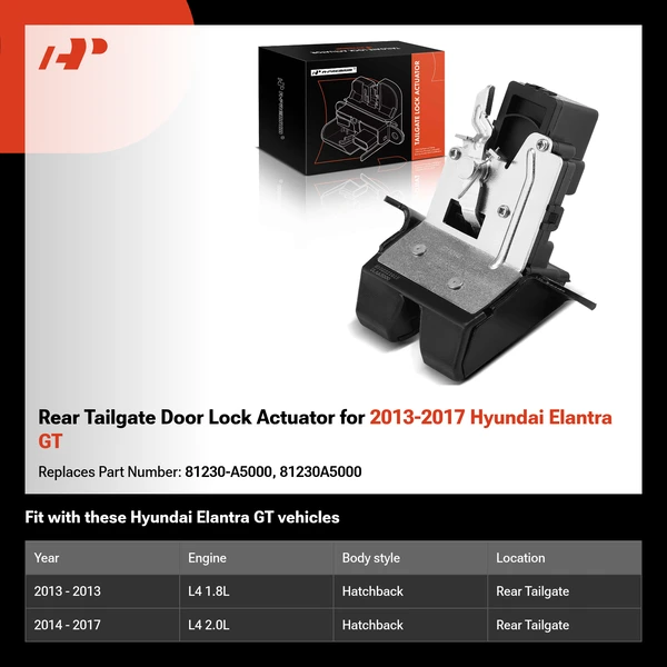 Rear Tailgate Door Lock Actuator for 2013-2017 Hyundai Elantra GT