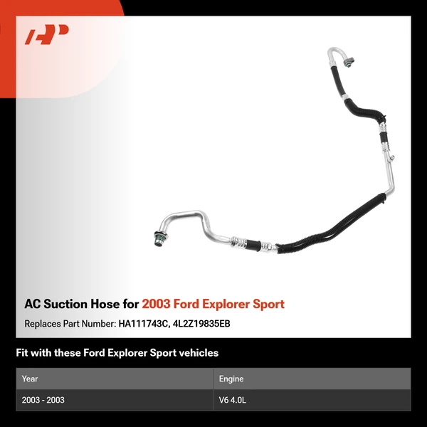 AC Suction Hose for 2003 Ford Explorer Sport