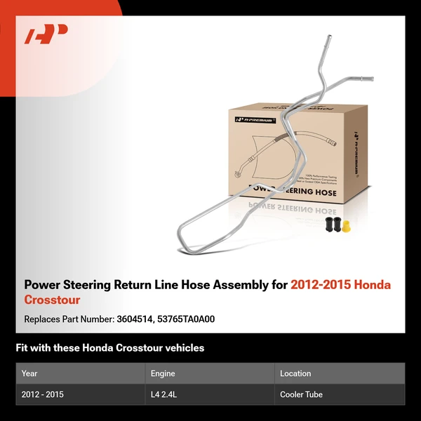 Power Steering Return Line Hose Assembly for 2012-2015 Honda Crosstour