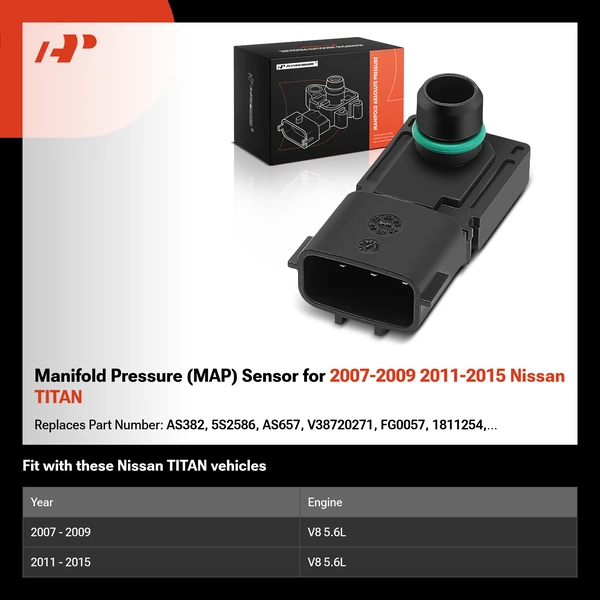 Manifold Pressure (MAP) Sensor for 2007-2009 2011-2015 Nissan TITAN