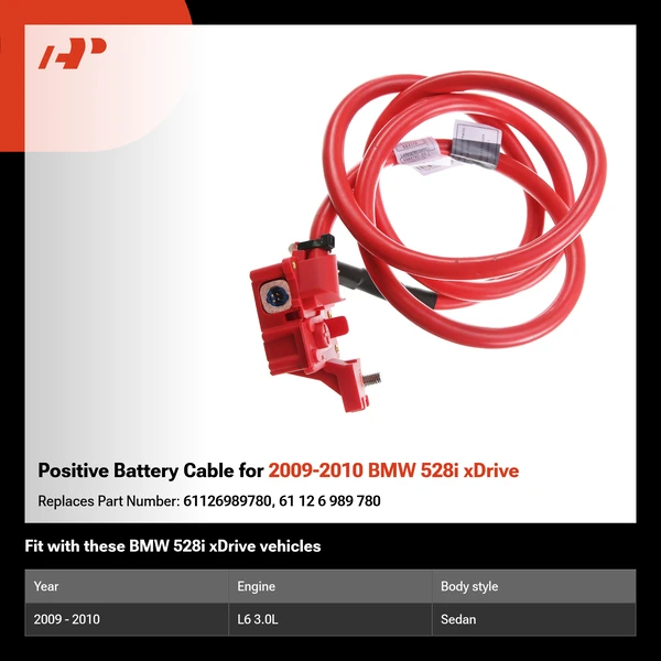 Positive Battery Cable for 2009-2010 BMW 528i xDrive
