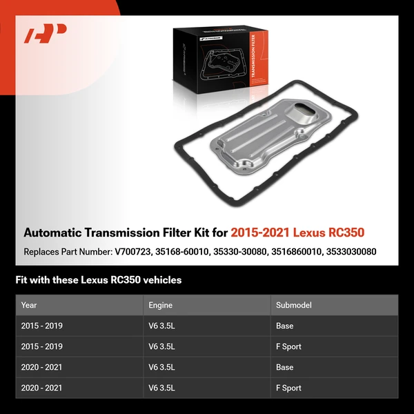 Automatic Transmission Filter Kit for 2015-2021 Lexus RC350