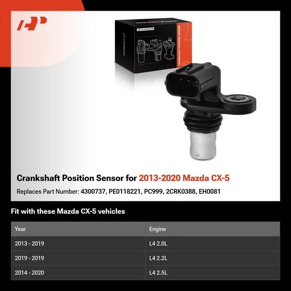 Crankshaft Position Sensor for 2013-2020 Mazda CX-5
