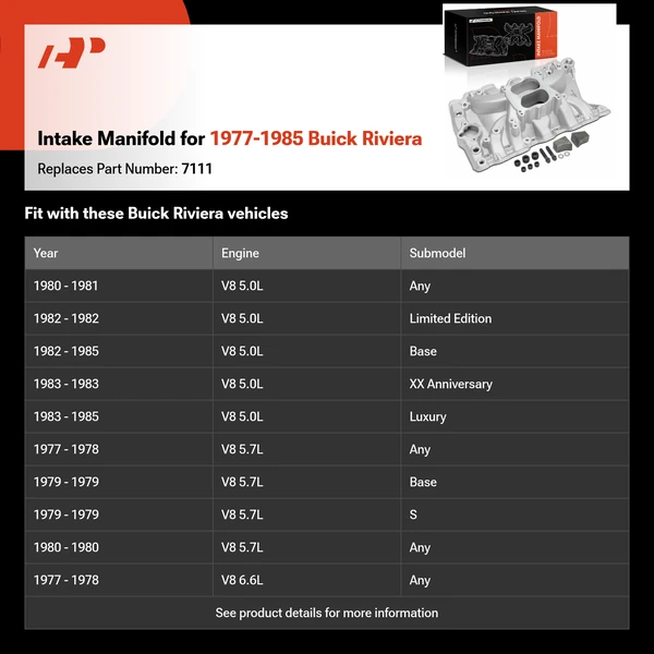 Intake Manifold for 1977-1985 Buick Riviera