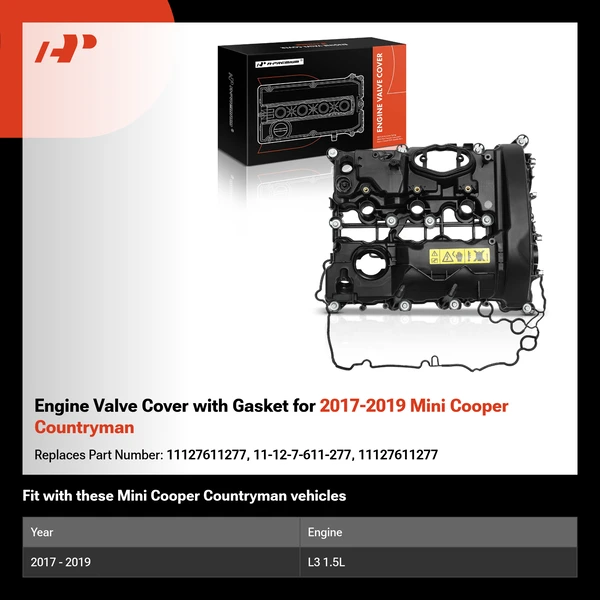 Engine Valve Cover with Gasket for 2017-2019 Mini Cooper Countryman