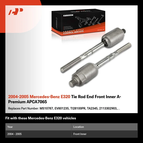 2004-2005 Mercedes-Benz E320 Tie Rod End Front Inner A-Premium APCA7065