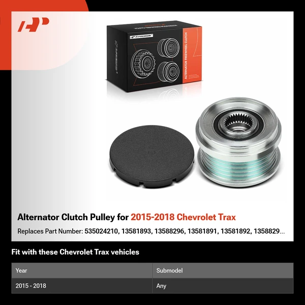 Alternator Clutch Pulley for 2015-2018 Chevrolet Trax