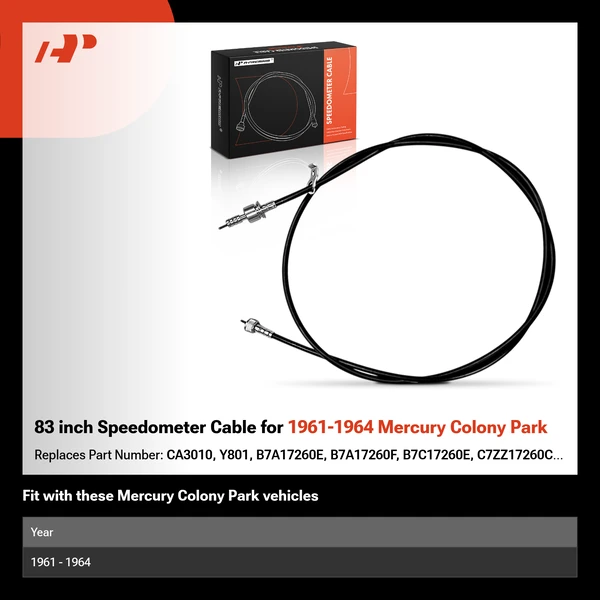 83 inch Speedometer Cable for 1961-1964 Mercury Colony Park