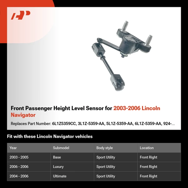 Front Passenger Height Level Sensor for 2003-2006 Lincoln Navigator
