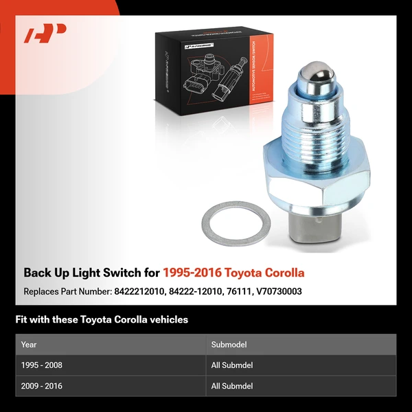 Back Up Light Switch for 1995-2016 Toyota Corolla