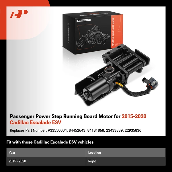 Passenger Power Step Running Board Motor for 2015-2020 Cadillac Escalade ESV