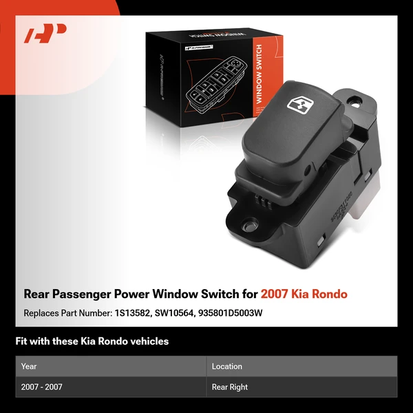 Rear Passenger Power Window Switch for 2007 Kia Rondo