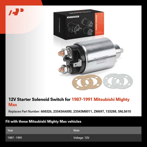 12V Starter Solenoid Switch for 1987-1991 Mitsubishi Mighty Max