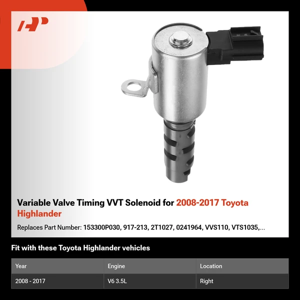 Variable Valve Timing VVT Solenoid for 2008-2017 Toyota Highlander