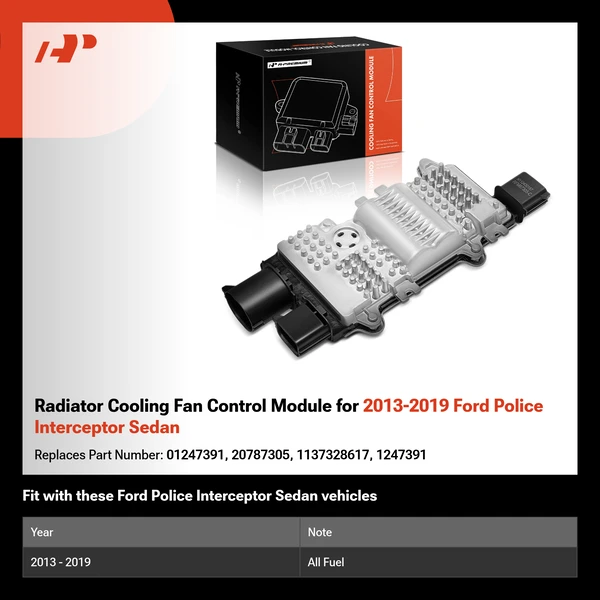 Radiator Cooling Fan Control Module for 2013-2019 Ford Police Interceptor Sedan