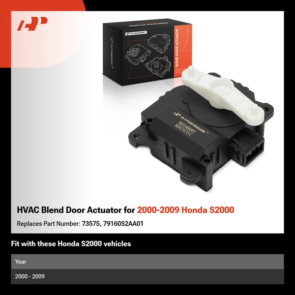 HVAC Blend Door Actuator for 2000-2009 Honda S2000