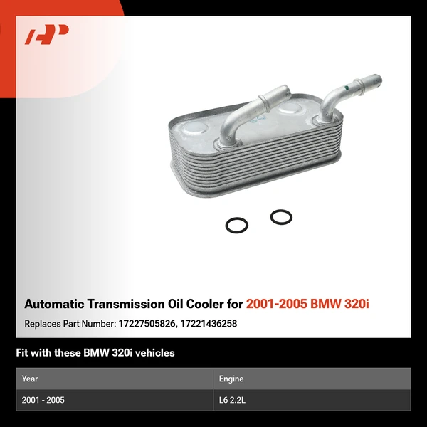 Automatic Transmission Oil Cooler for 2001-2005 BMW 320i