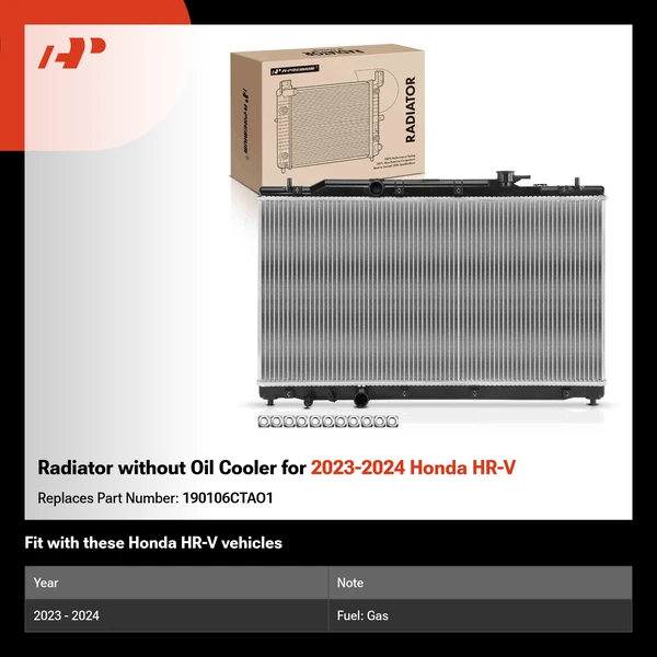 Radiator without Oil Cooler for 2023-2024 Honda HR-V