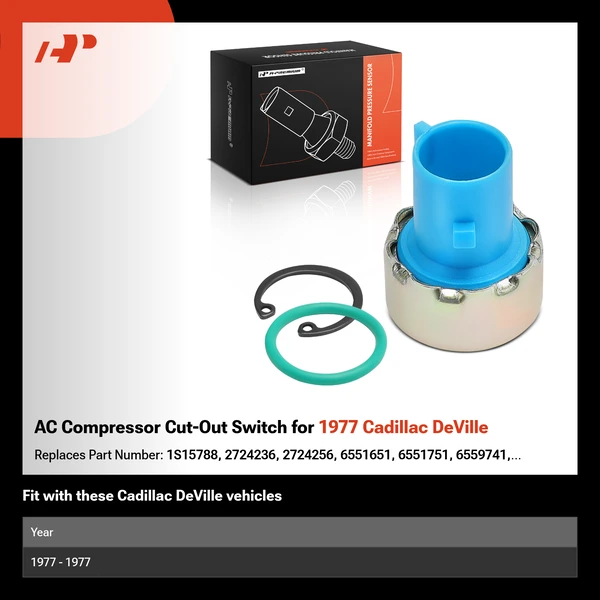 AC Compressor Cut-Out Switch for 1977 Cadillac DeVille