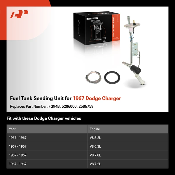 Fuel Tank Sending Unit for 1967 Dodge Charger