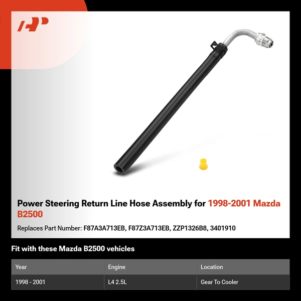 Power Steering Return Line Hose Assembly for 1998-2001 Mazda B2500