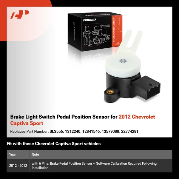 Brake Light Switch Pedal Position Sensor for 2012 Chevrolet Captiva Sport