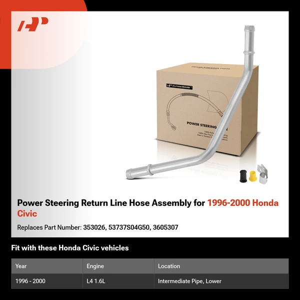 Power Steering Return Line Hose Assembly for 1996-2000 Honda Civic
