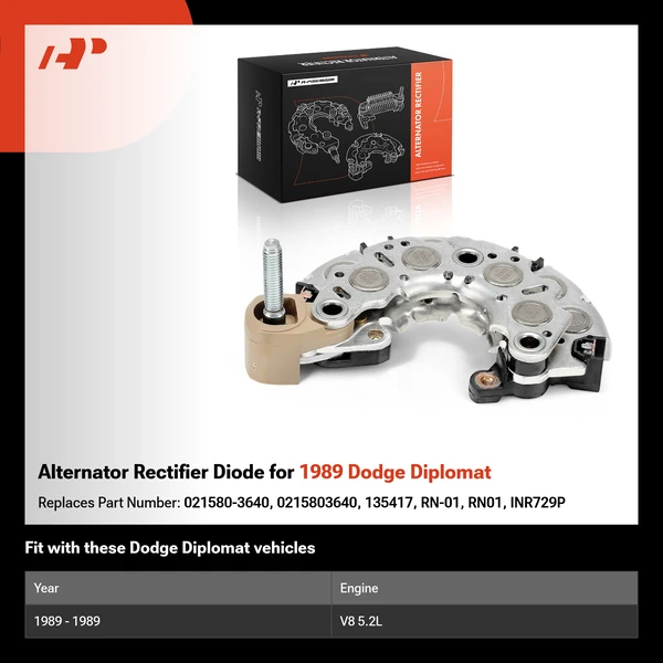 Alternator Rectifier Diode for 1989 Dodge Diplomat