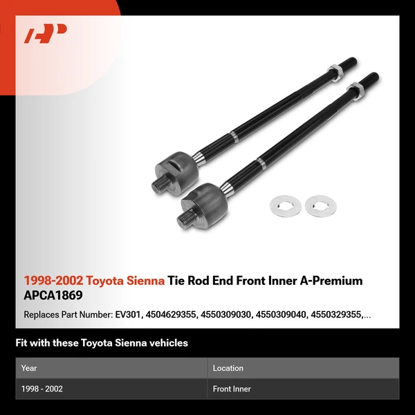 1998-2002 Toyota Sienna Tie Rod End Front Inner A-Premium APCA1869