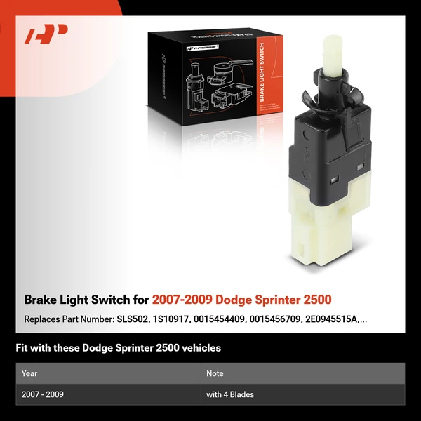 Brake Light Switch for 2007-2009 Dodge Sprinter 2500