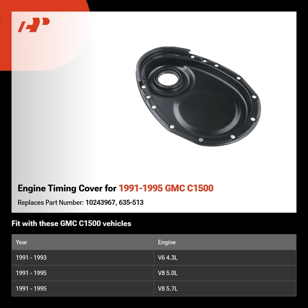 Engine Timing Cover for 1991-1995 GMC C1500