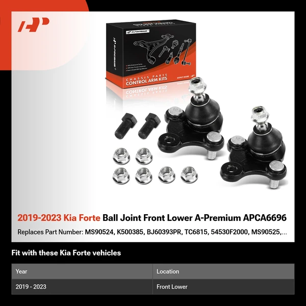 2019-2023 Kia Forte Ball Joint Front Lower A-Premium APCA6696