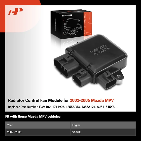 Radiator Control Fan Module for 2002-2006 Mazda MPV