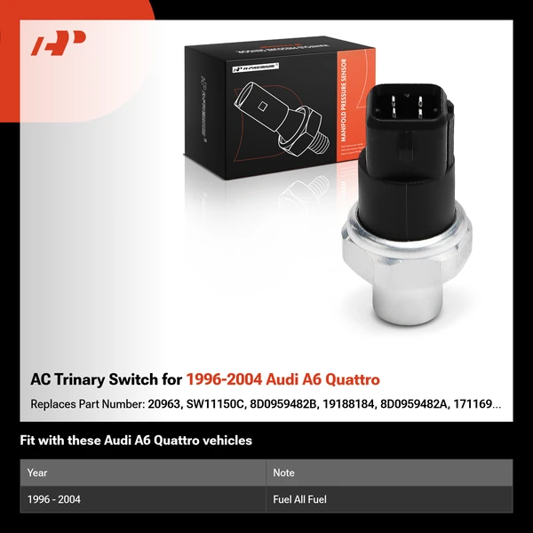 AC Trinary Switch for 1996-2004 Audi A6 Quattro