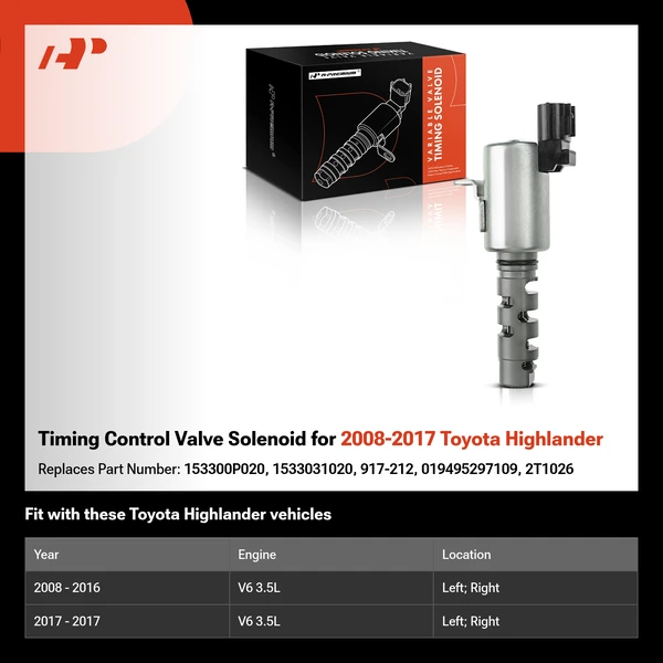 Timing Control Valve Solenoid for 2008-2017 Toyota Highlander