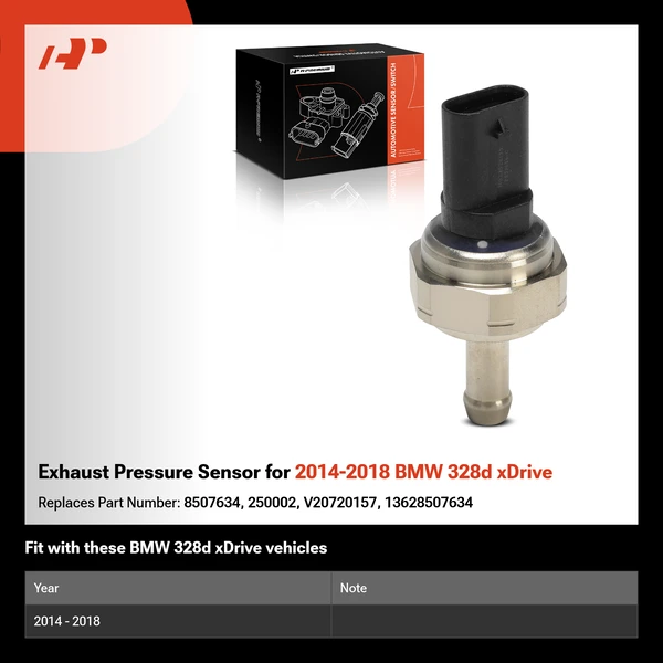 Exhaust Pressure Sensor for 2014-2018 BMW 328d xDrive