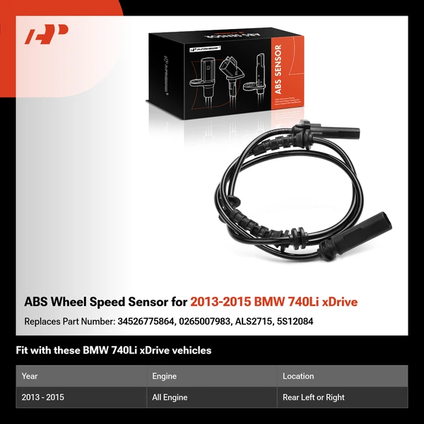 ABS Wheel Speed Sensor for 2013-2015 BMW 740Li xDrive