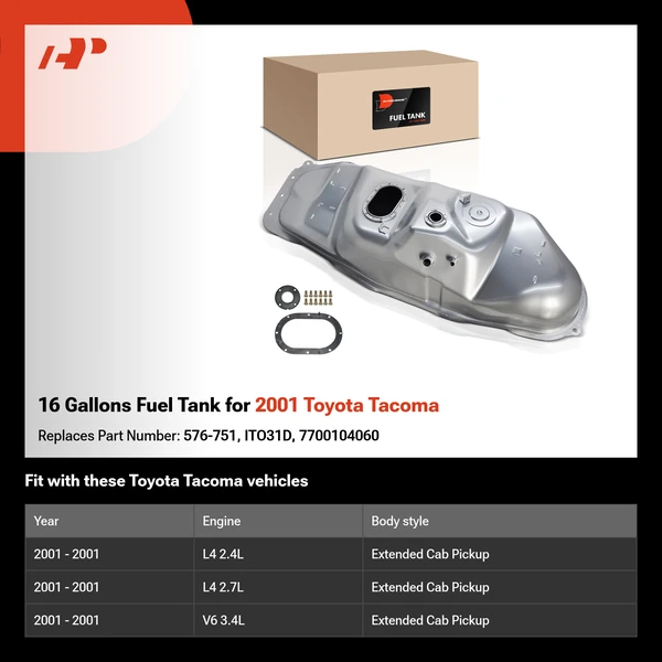 16 Gallons Fuel Tank for 2001 Toyota Tacoma